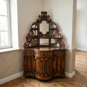 Corner Cabinet Gründerzeit 1880 Walnut