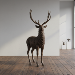 Statue Deer Bronze 2,30 m