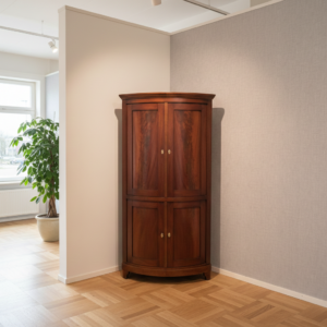 Corner Cabinet Biedermeier 1850 Mahogany