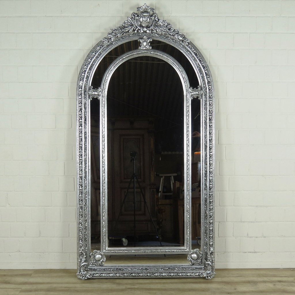 Wall Mirror Baroque Silver 1.12 m x 2.09 m - Image 3