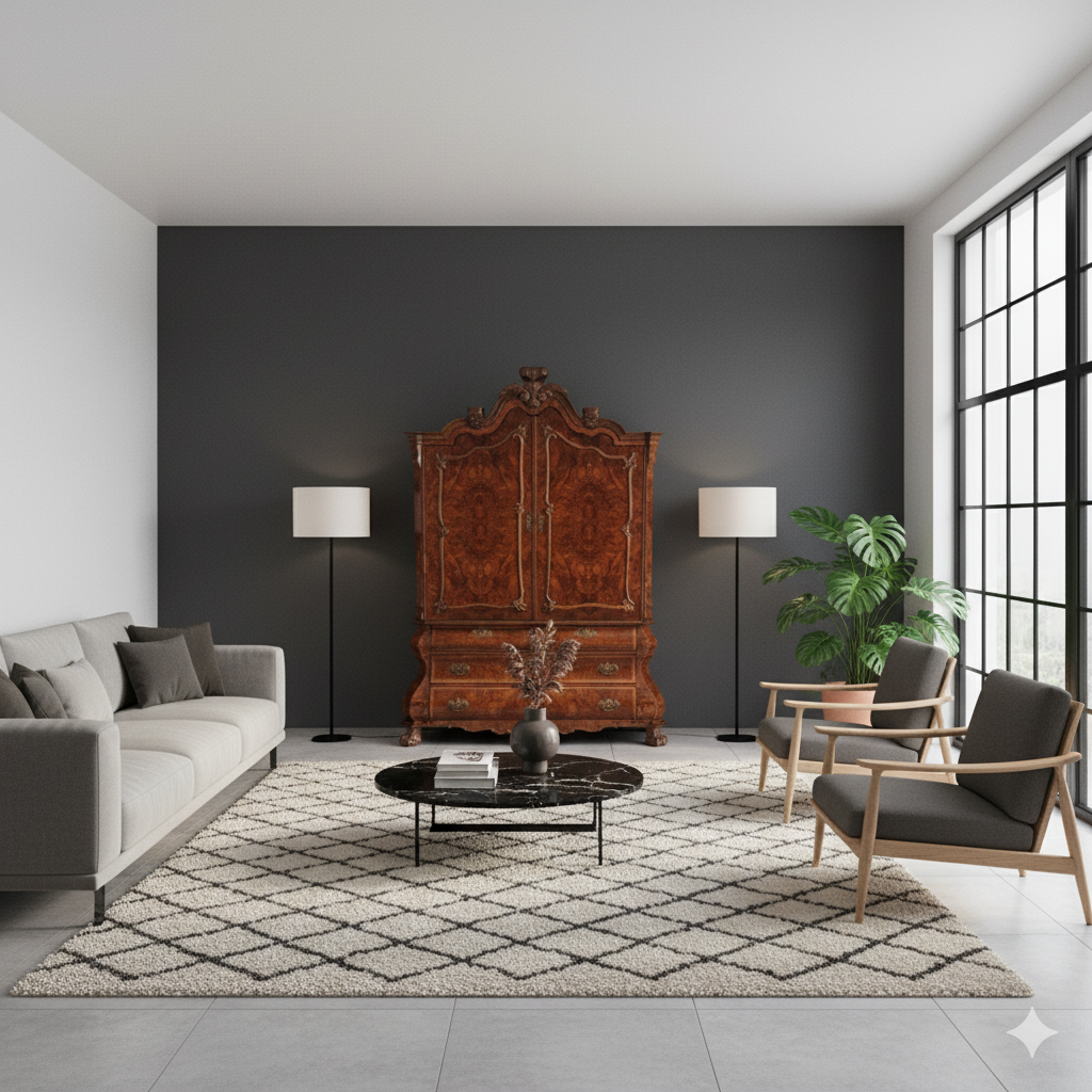 Cabinet Neo-baroque Walnut 1,68 m - Image 2