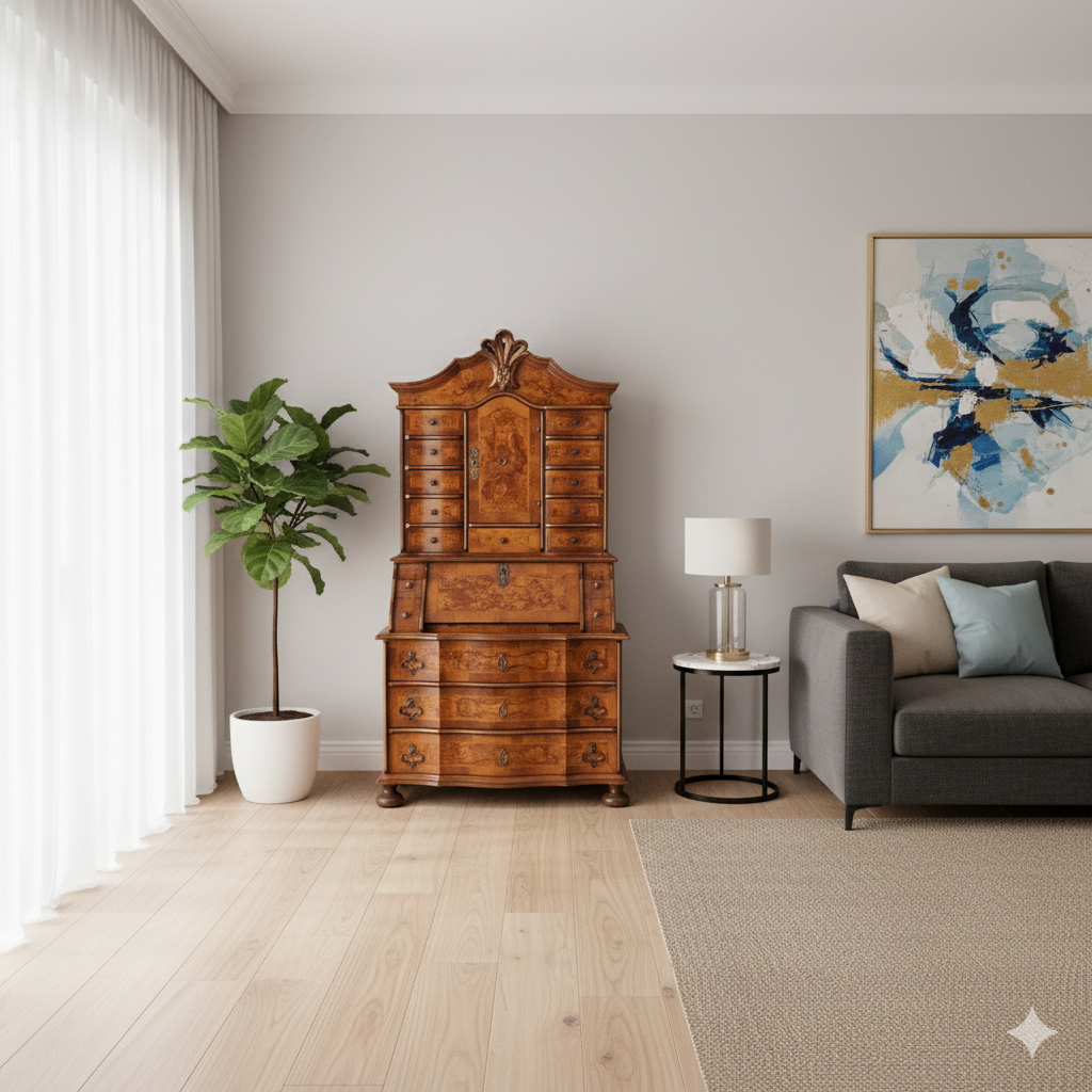 Tabernacle Secretary Neo-baroque Walnut - Image 2