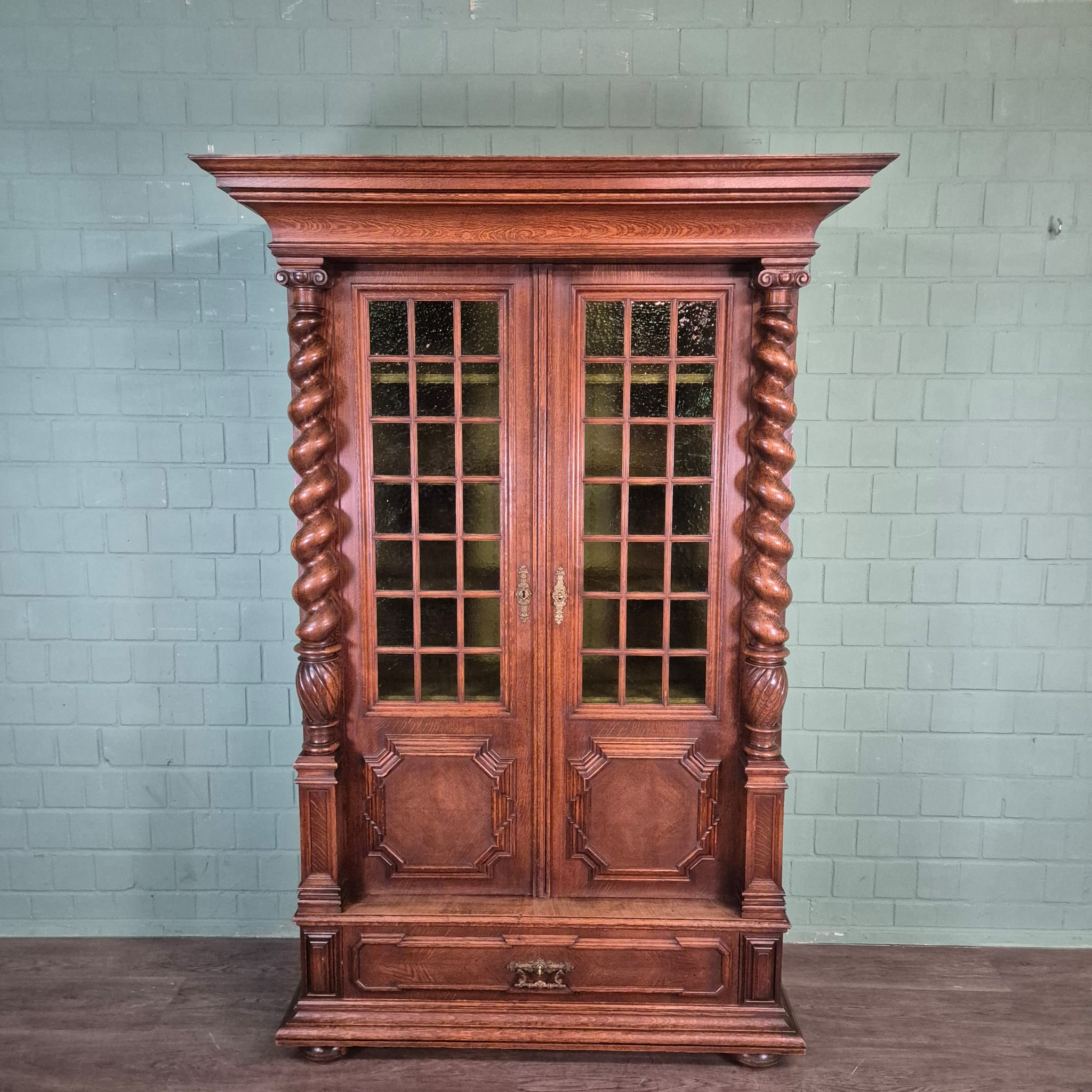 Cabinet Neo-baroque 1910 Oak - Image 5