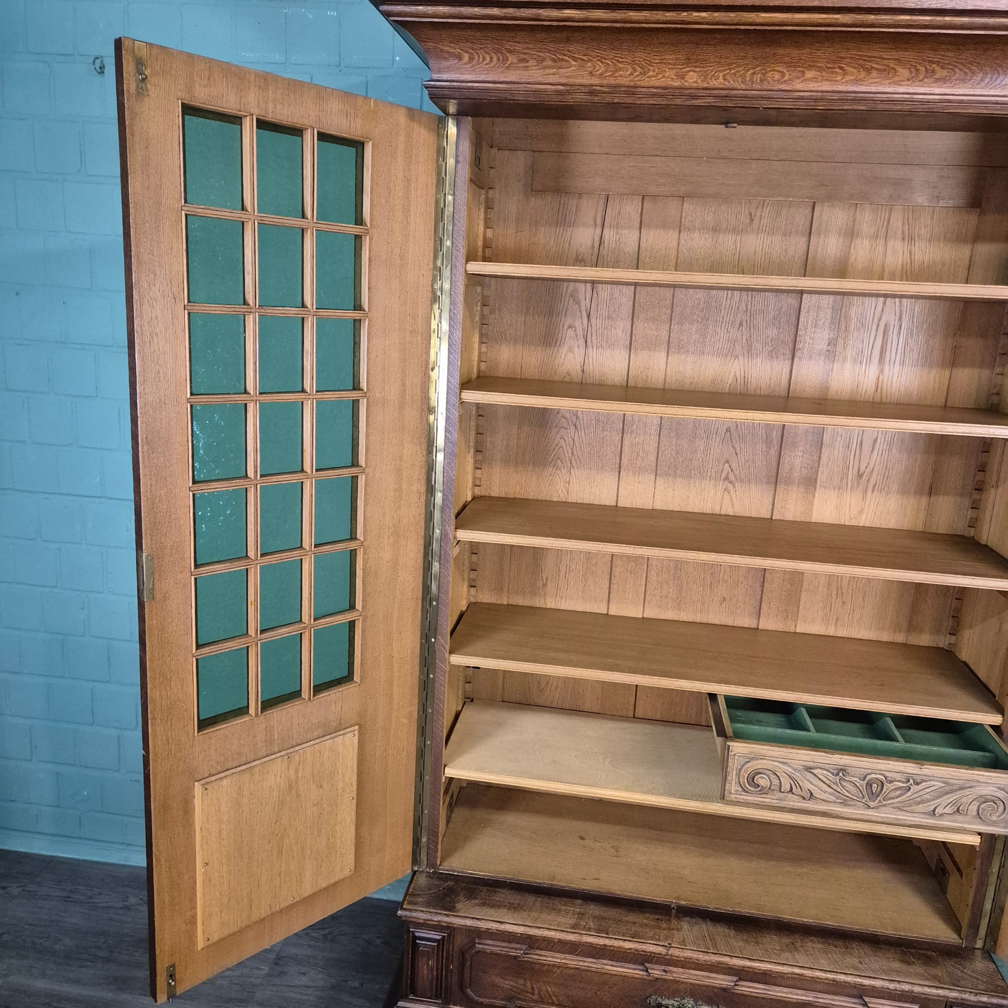 Cabinet Neo-baroque 1910 Oak - Image 20