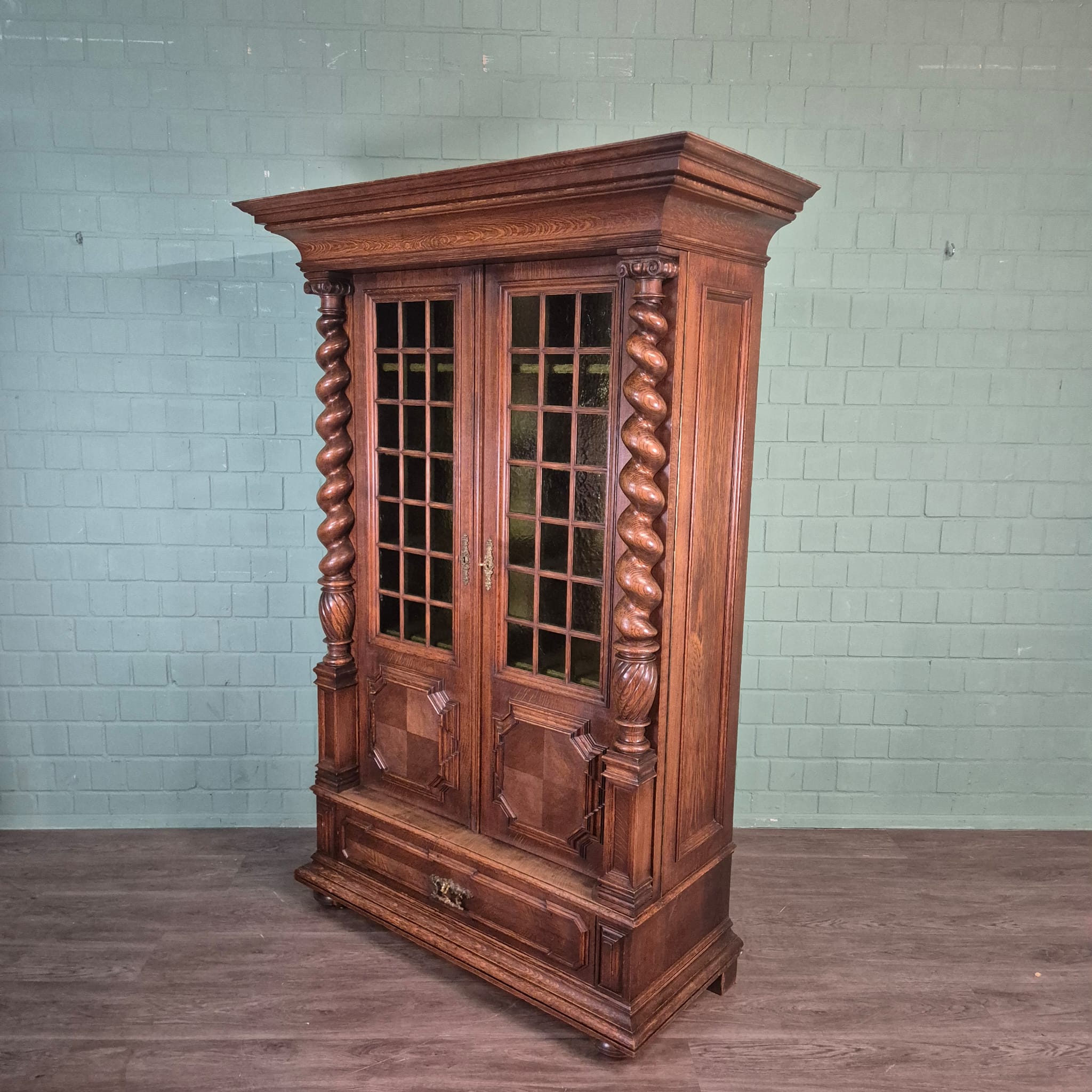 Cabinet Neo-baroque 1910 Oak - Image 7