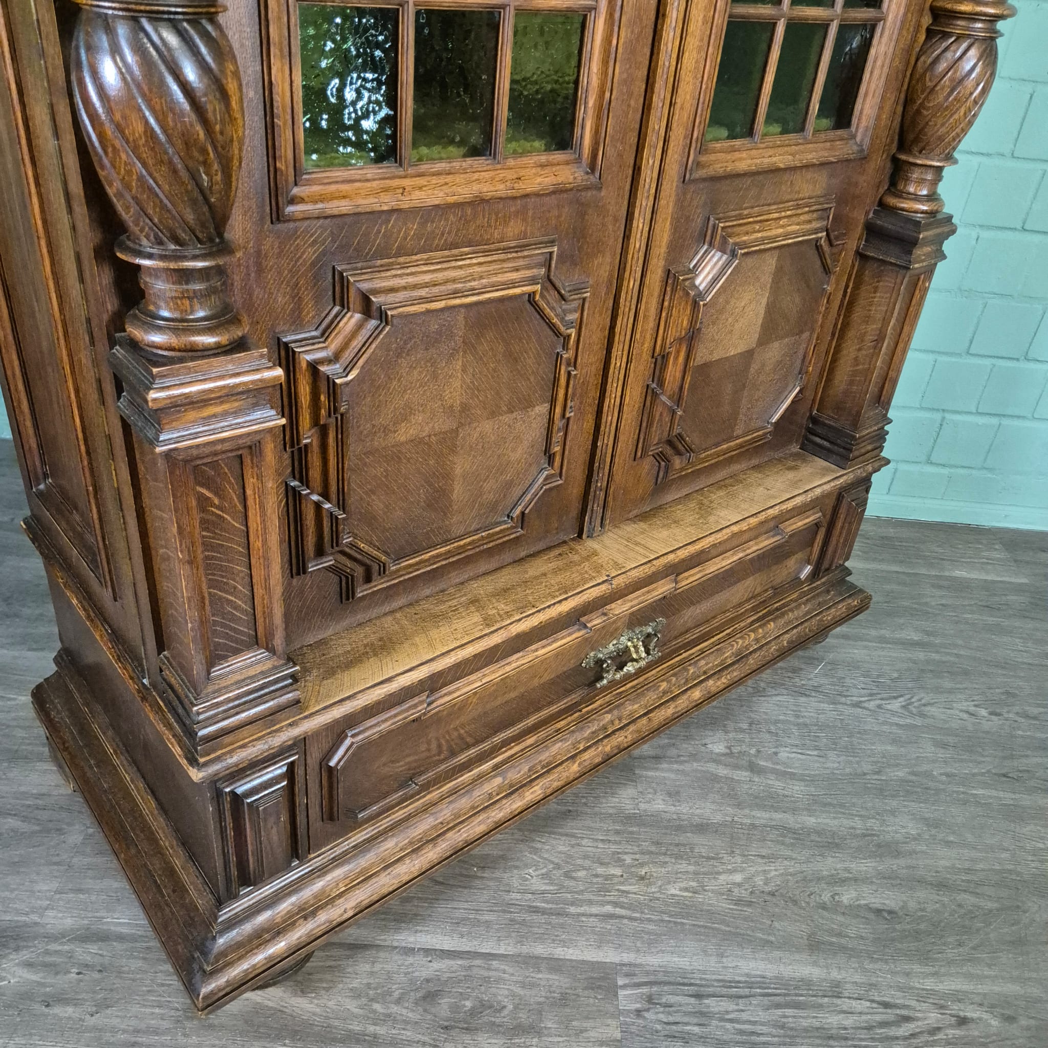 Cabinet Neo-baroque 1910 Oak - Image 15