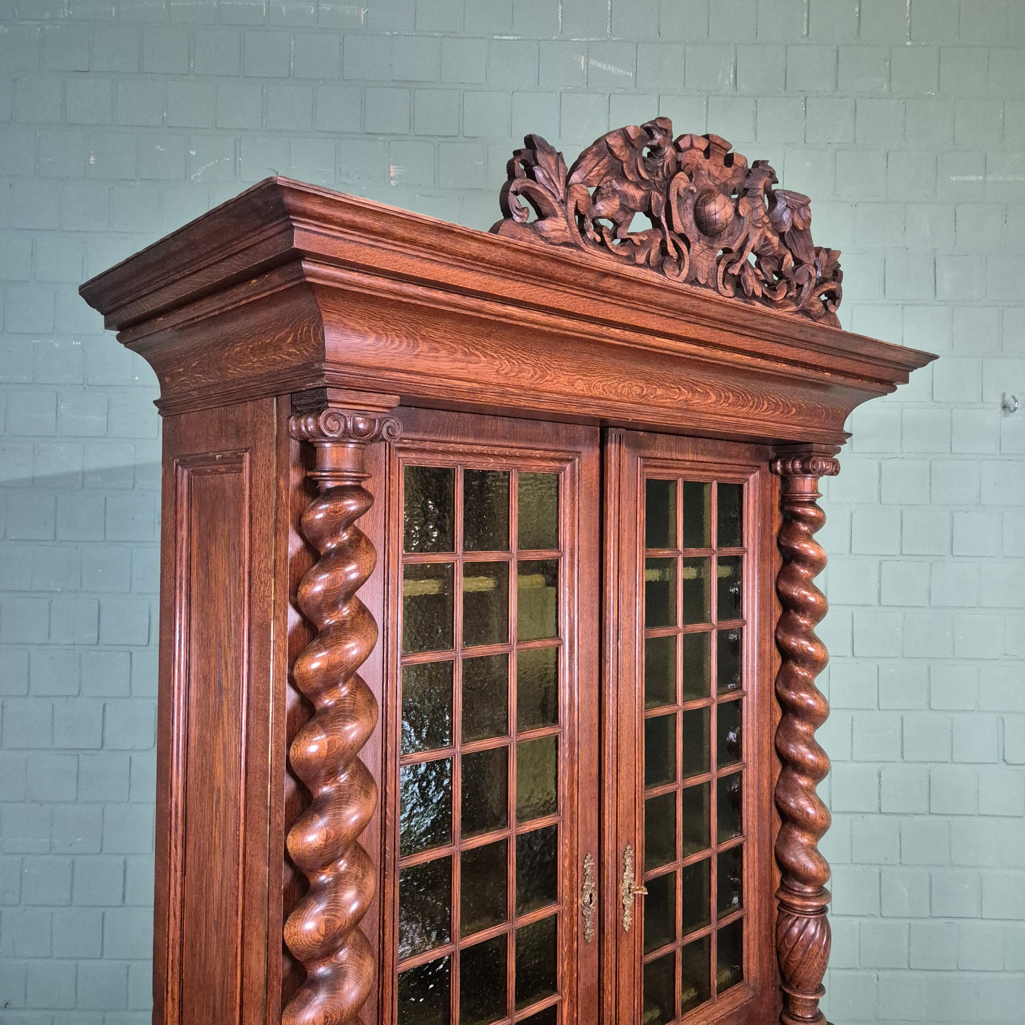 Cabinet Neo-baroque 1910 Oak - Image 8