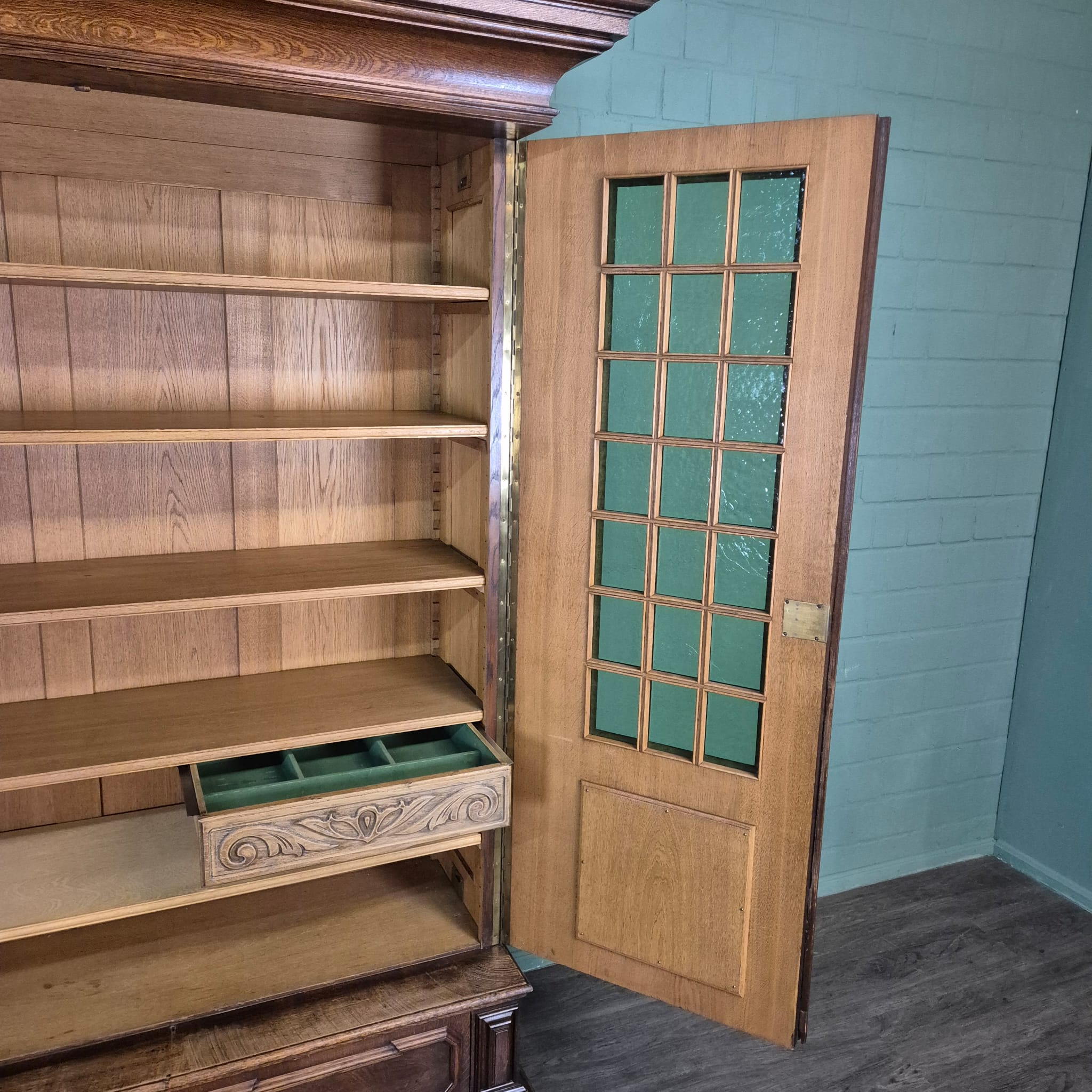 Cabinet Neo-baroque 1910 Oak - Image 24