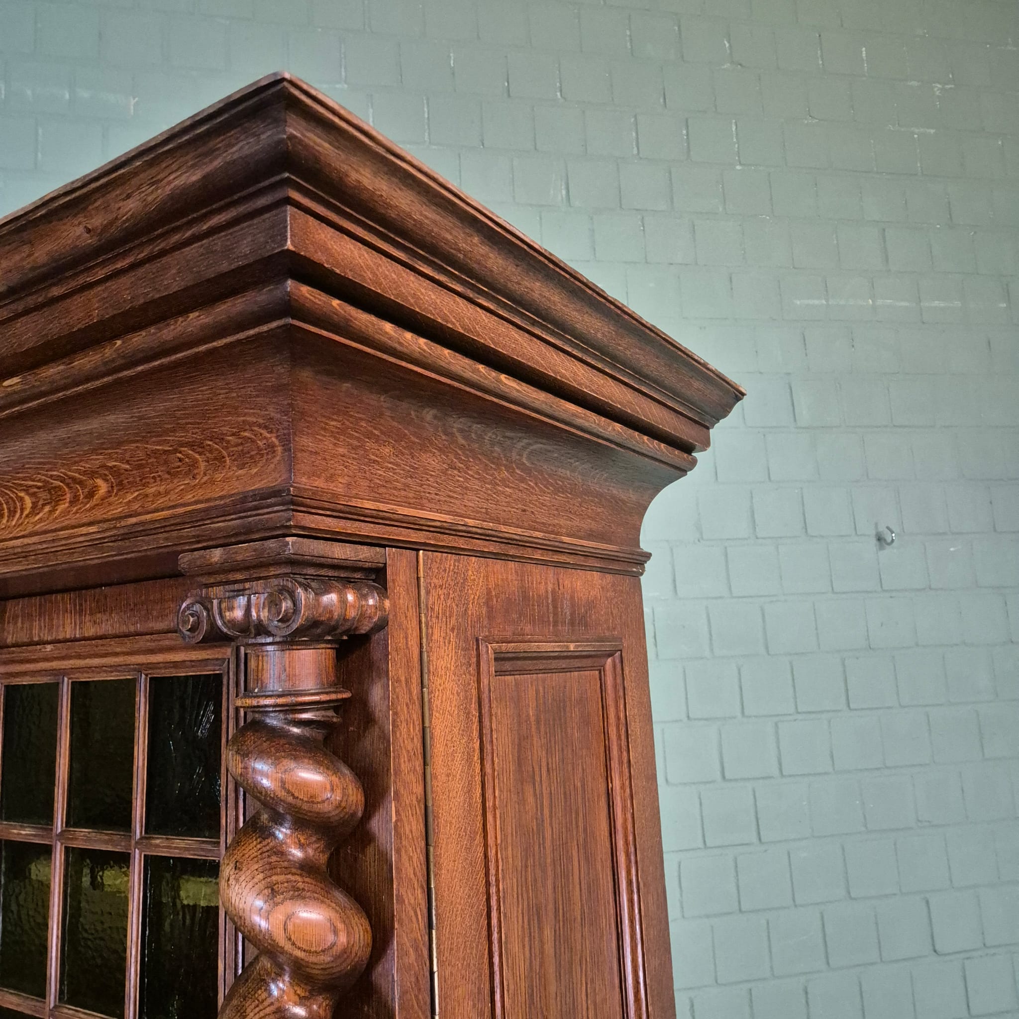 Cabinet Neo-baroque 1910 Oak - Image 10