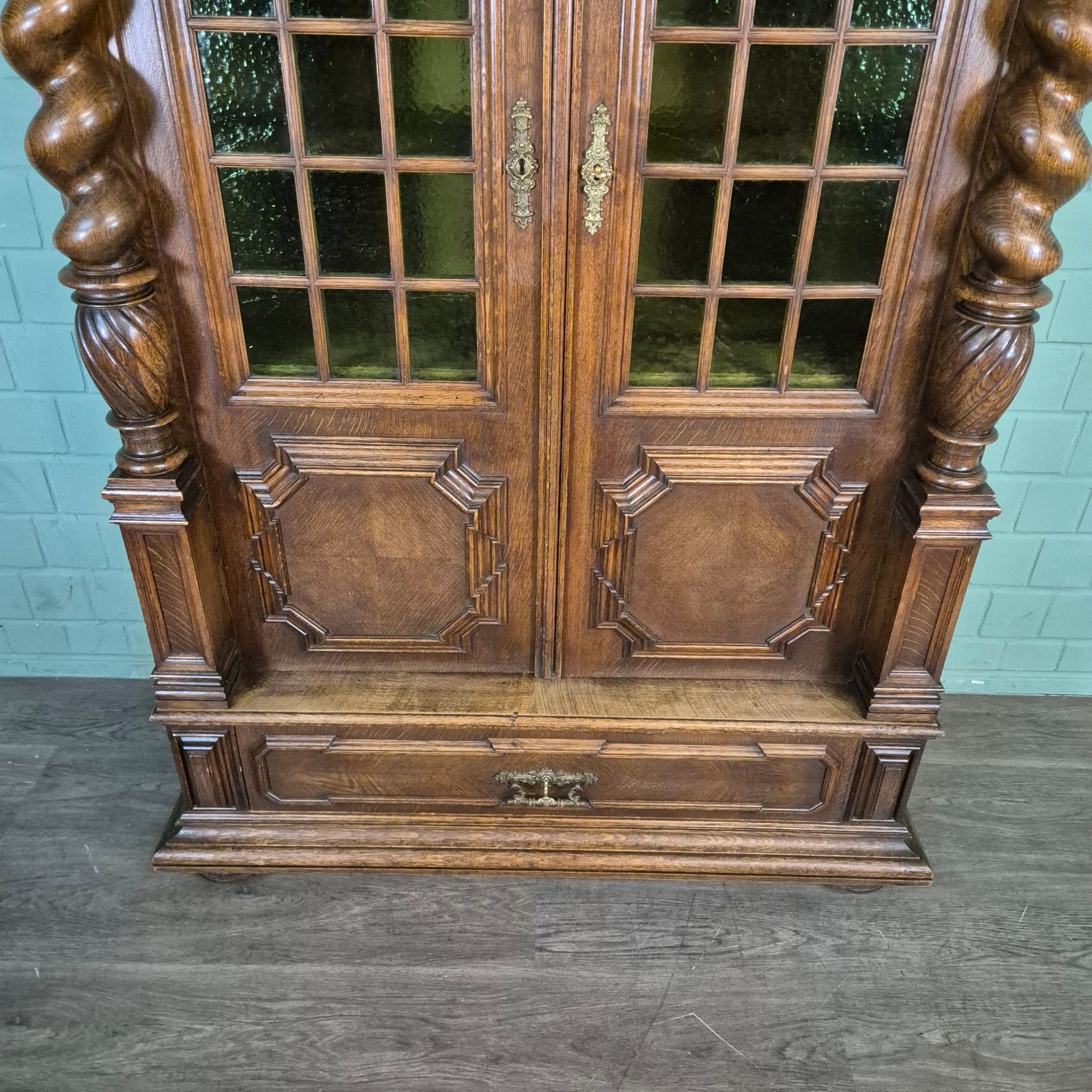 Cabinet Neo-baroque 1910 Oak - Image 13