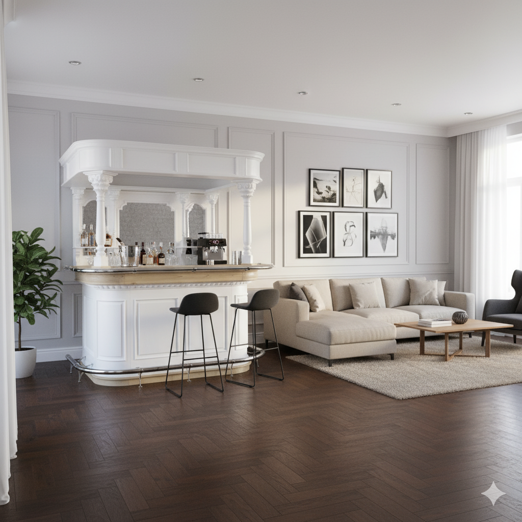 Homebar Teak 2,06 m White - Image 2