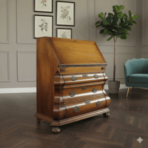 Secretary Baroque Style 1920 Walnut