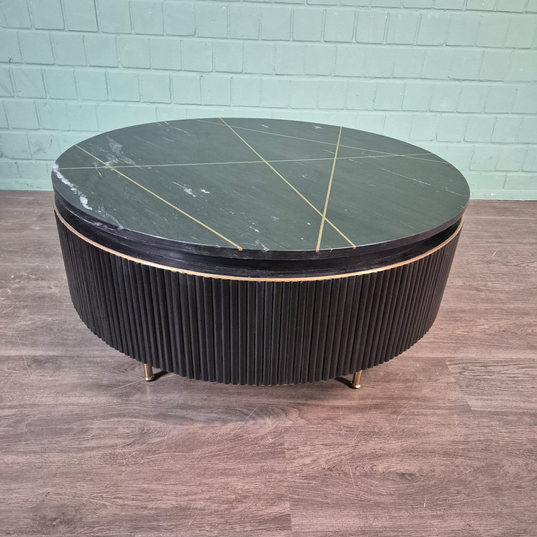 Coffee Table Marble Wood Ø 0,94 m - Image 4