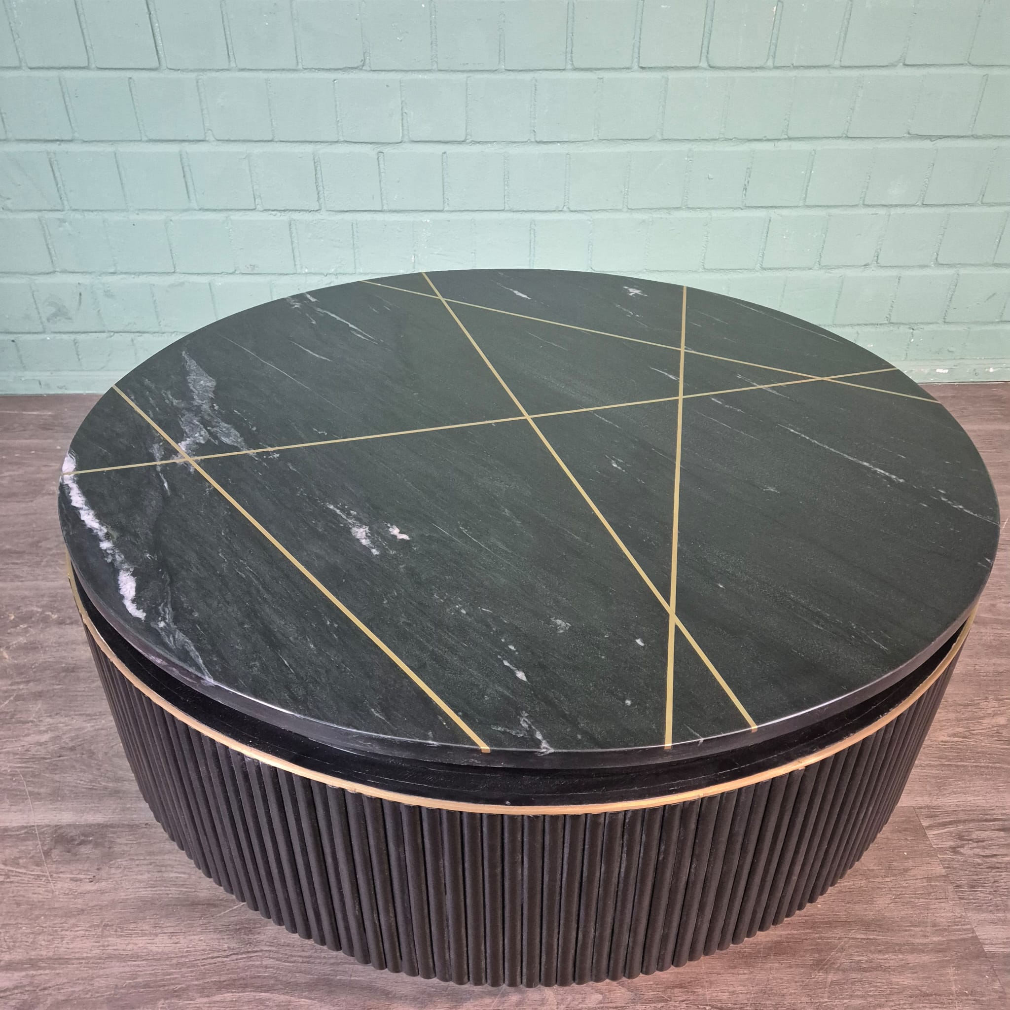 Coffee Table Marble Wood Ø 0,94 m - Image 5