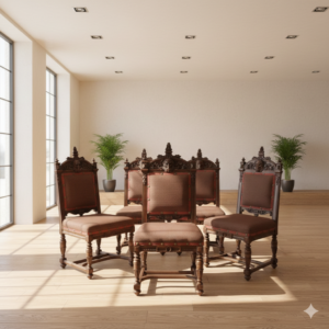 Set Chairs Gründerzeit 1880 Walnut