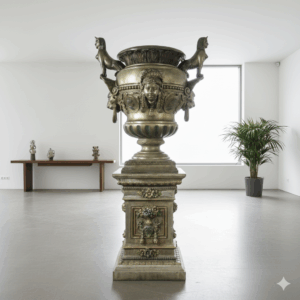 Vase on Pedestal Bronze Ø 0.86 m