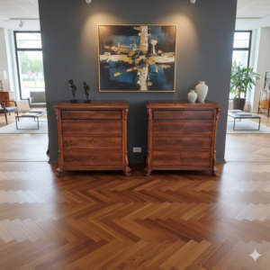 Set of chests of drawers Louis Philippe 1860 Mahogany