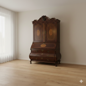 Secretary Desk Baroque 1800 Walnut wood