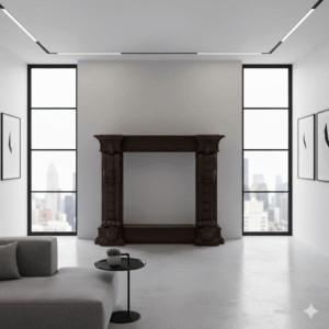 Fireplace Frame Oak Gründerzeit 1880