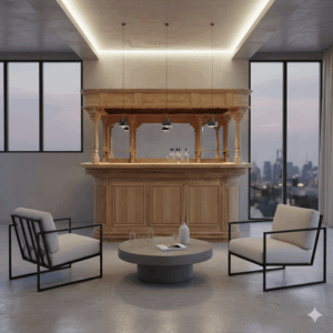 House bar teak wood 2,40 m