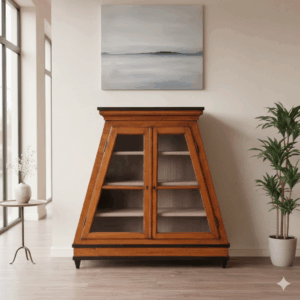 Conical Display Cabinet Empire 1790 Cherrywood