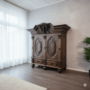 Danziger Baroque Cabinet Historicism 1870 Oak