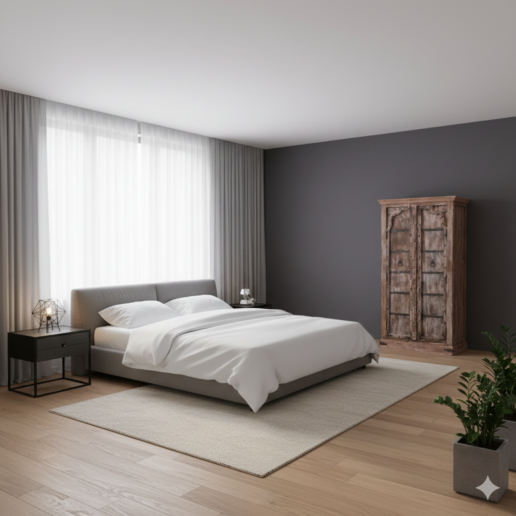 Cabinet Teak Shabby-Chic 1,08 m - Image 2