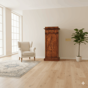 Biedermeier Silver Cabinet 1850 Mahogany