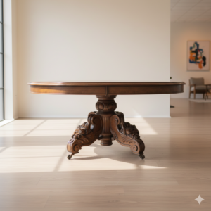 Dining Table Neo-baroque 1890 Oak Oval 1,55 m x 1,25 m
