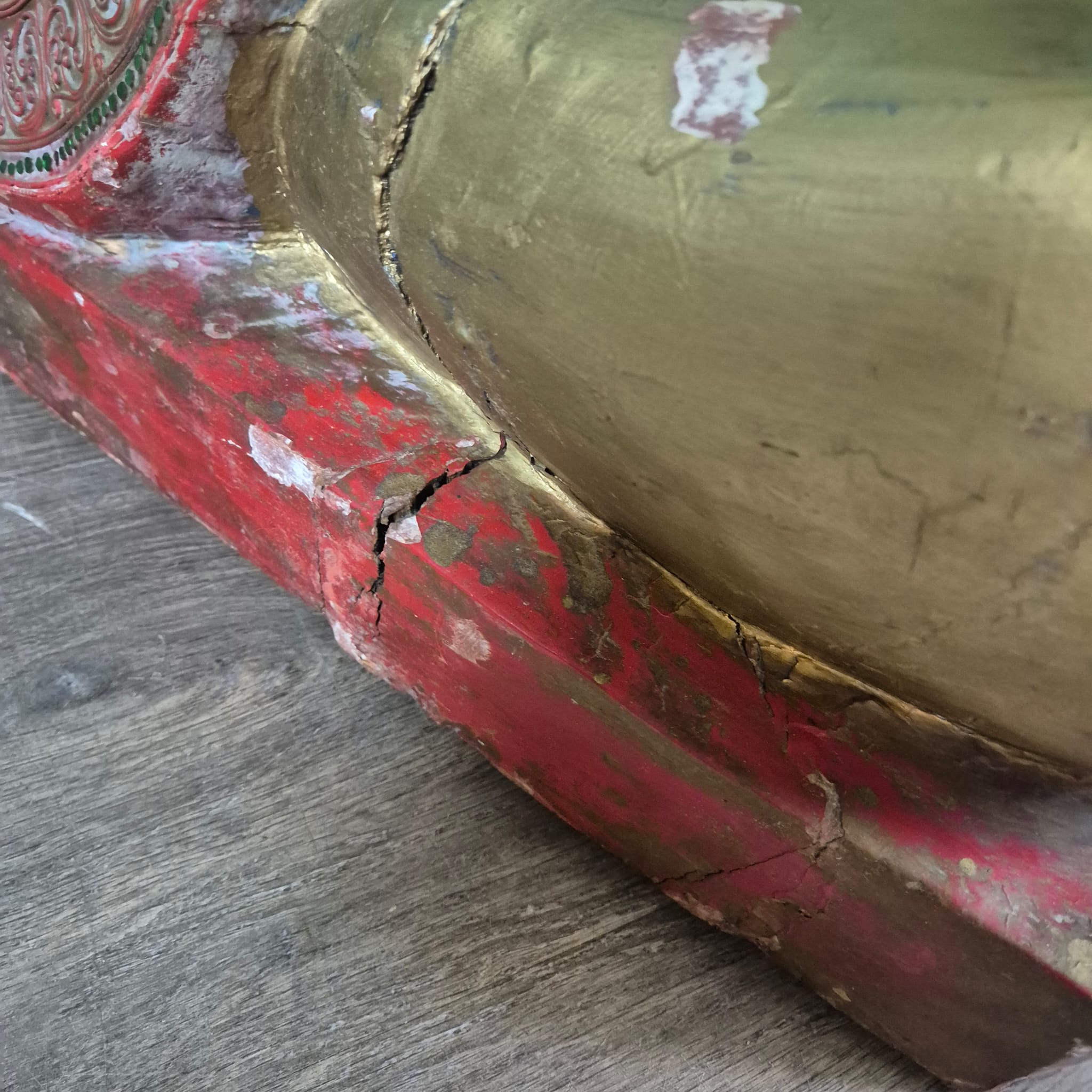 Buddha 1,00 m Antique 1920 Teak - Image 14