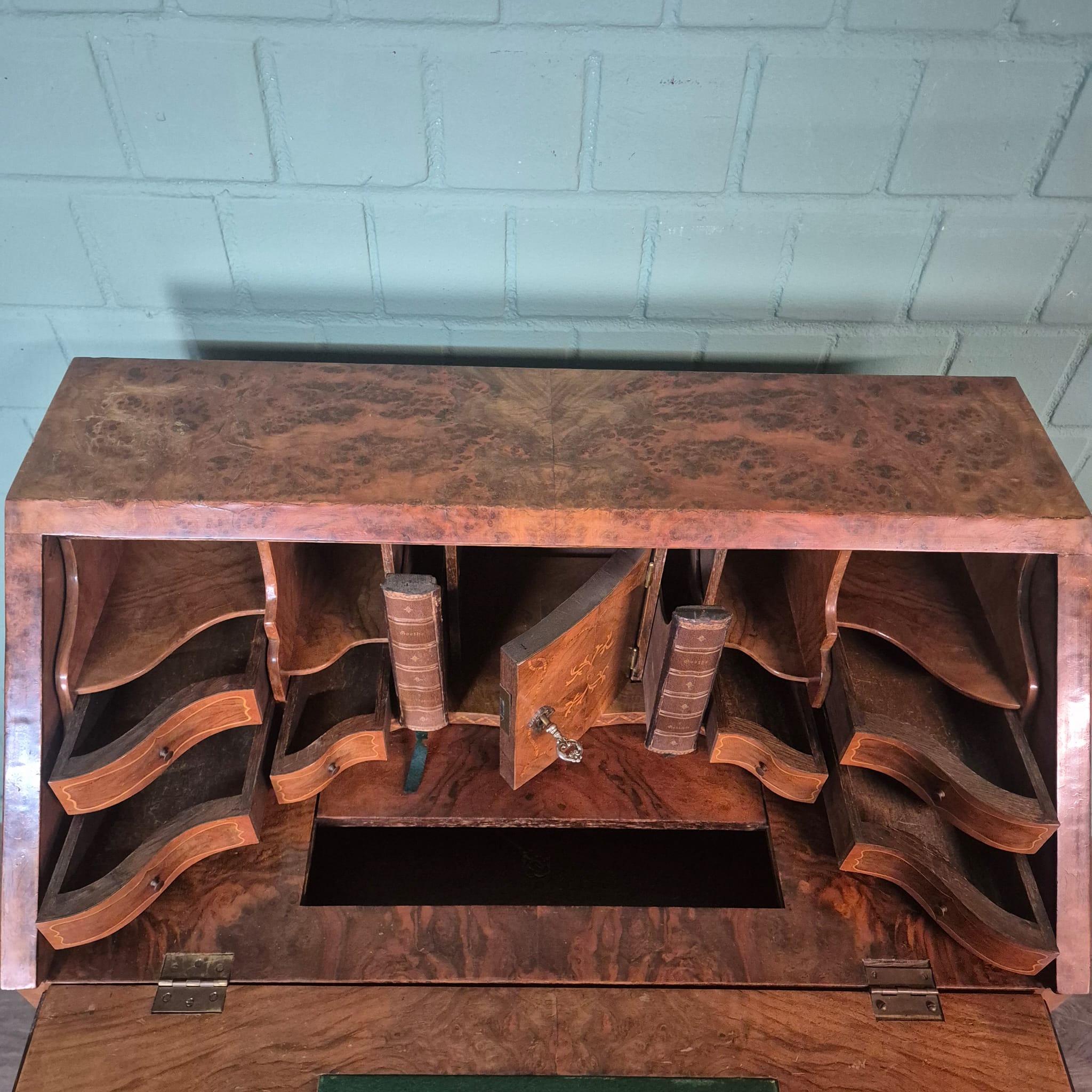 Secretary Neo-baroque 1930 Walnut - Image 18