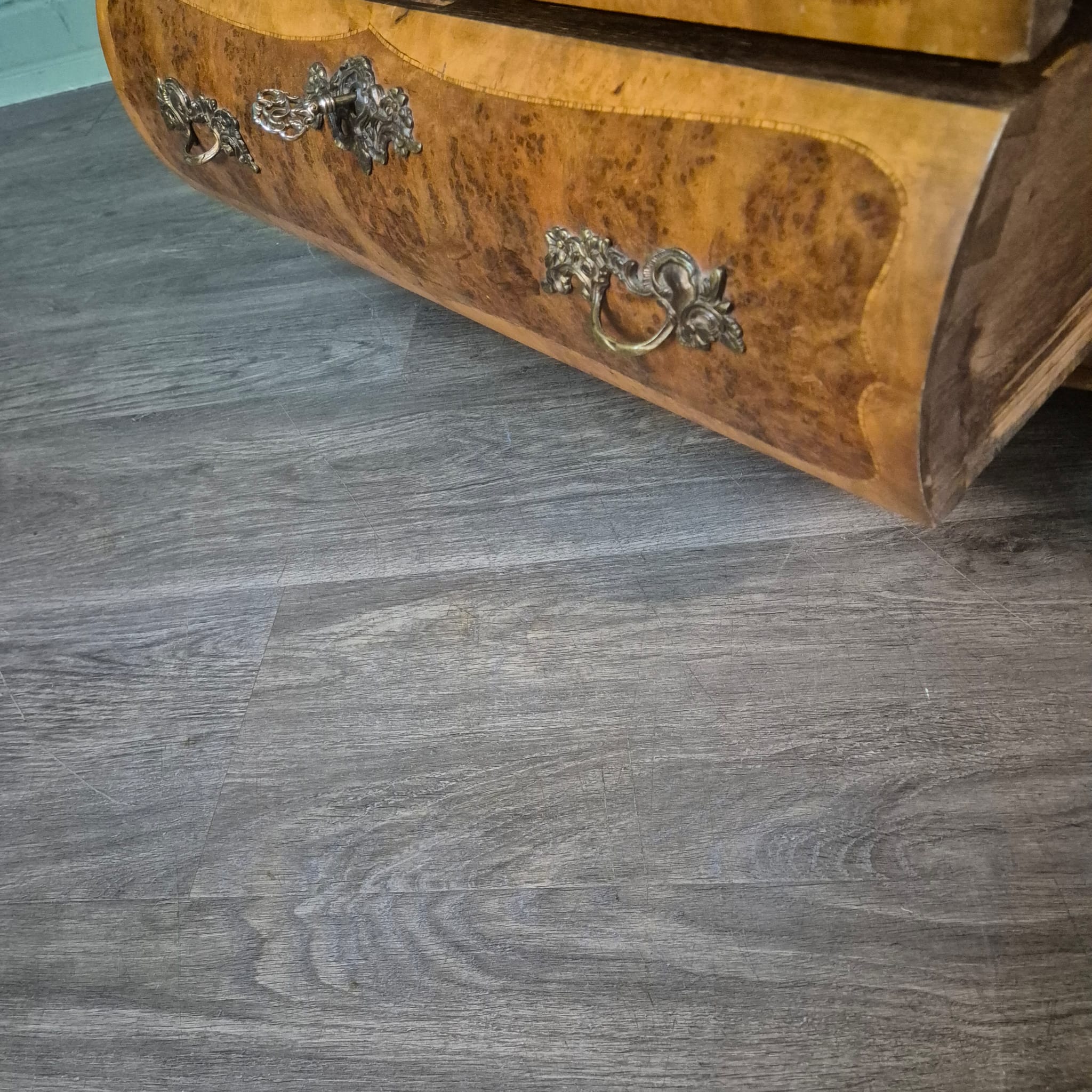 Secretary Neo-baroque 1930 Walnut - Image 22