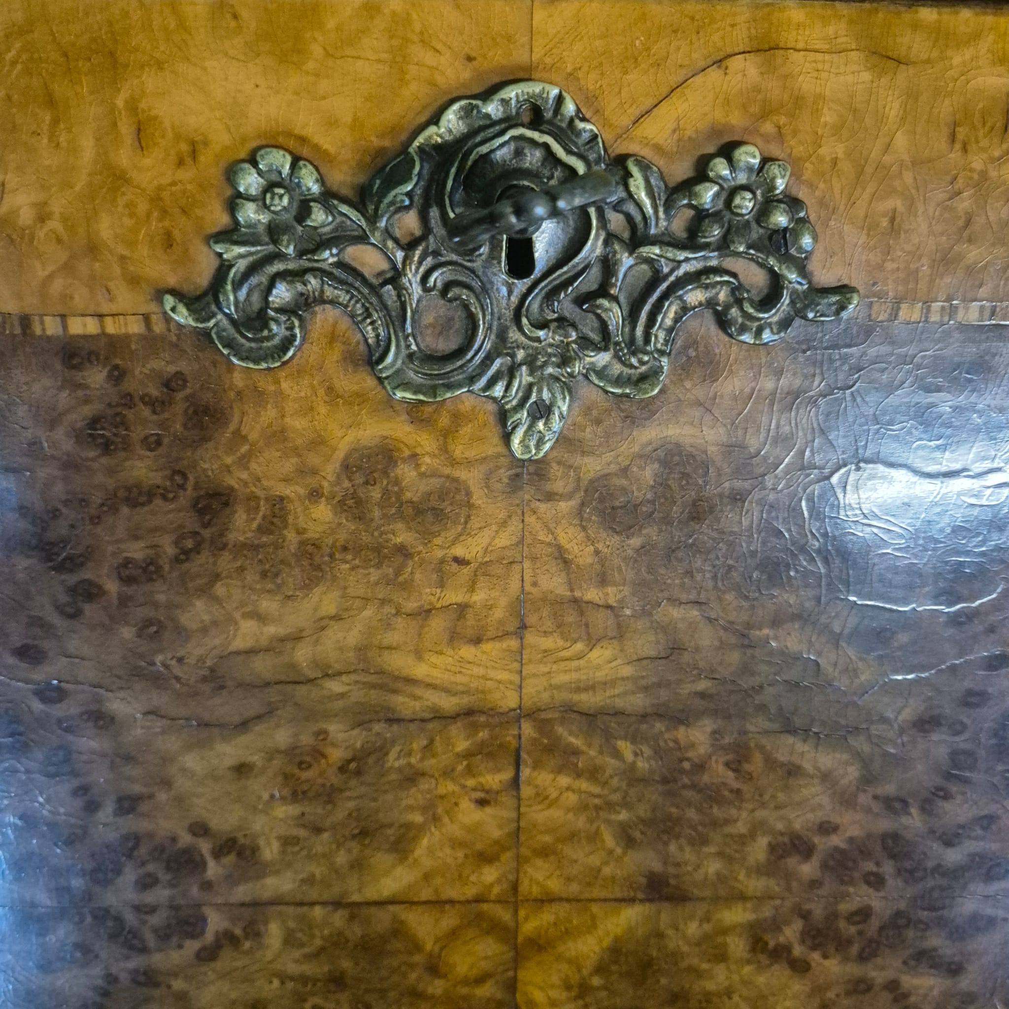 Secretary Neo-baroque 1930 Walnut - Image 11