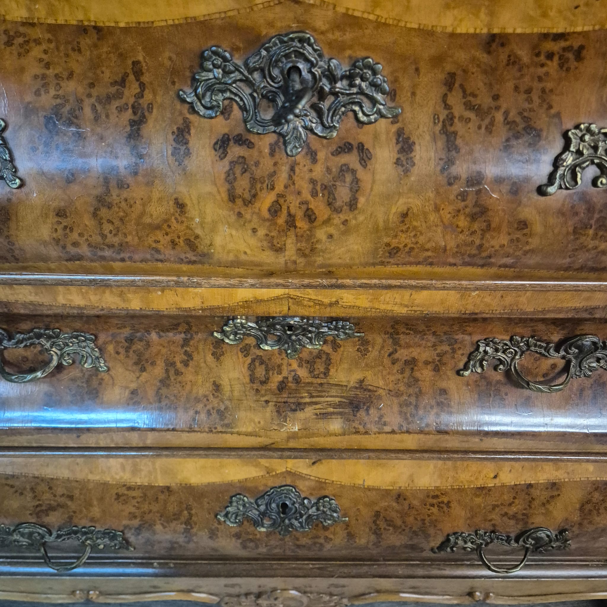 Secretary Neo-baroque 1930 Walnut - Image 10