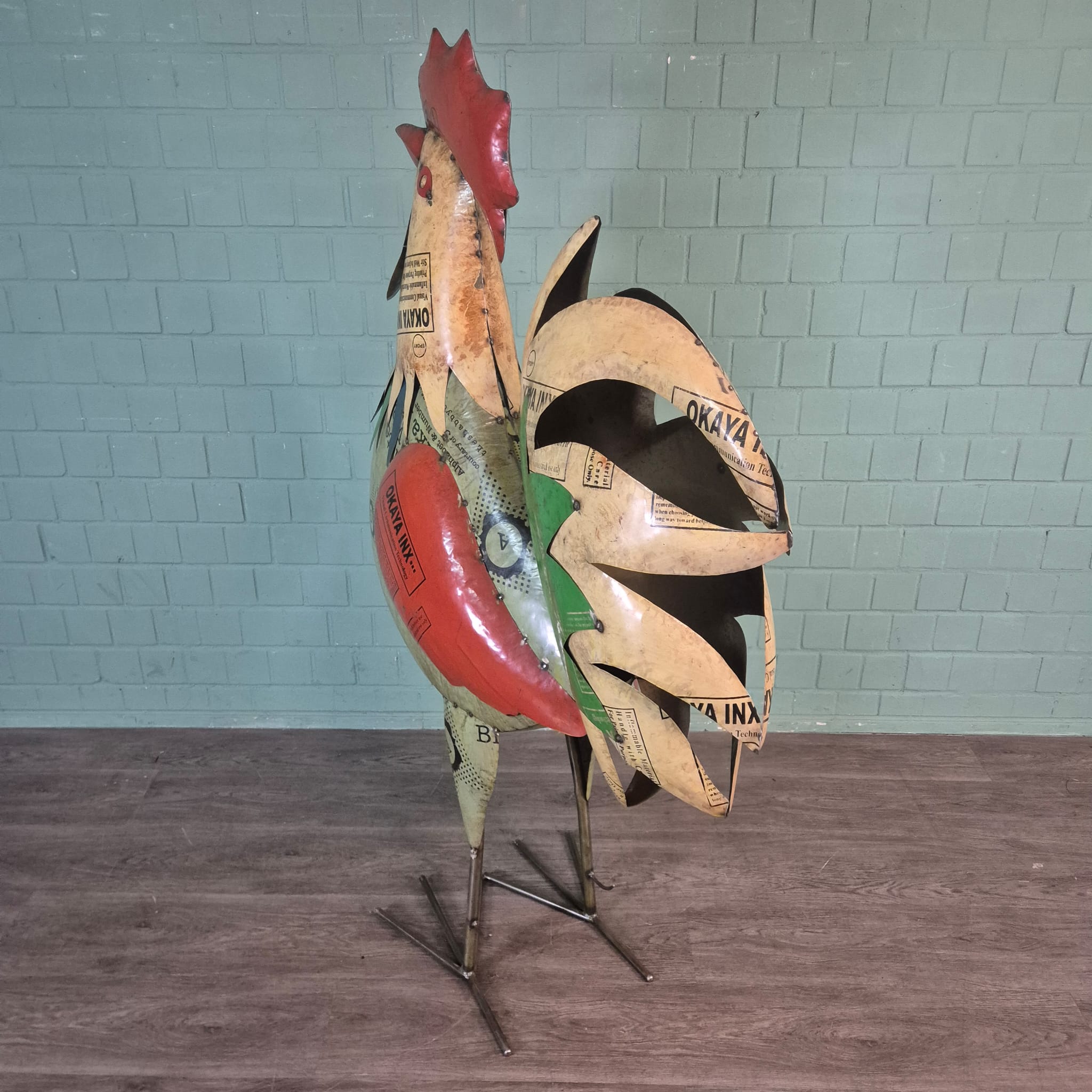 1.760 / 5.000 Decorative Rooster Tin 1.83 m - Image 7