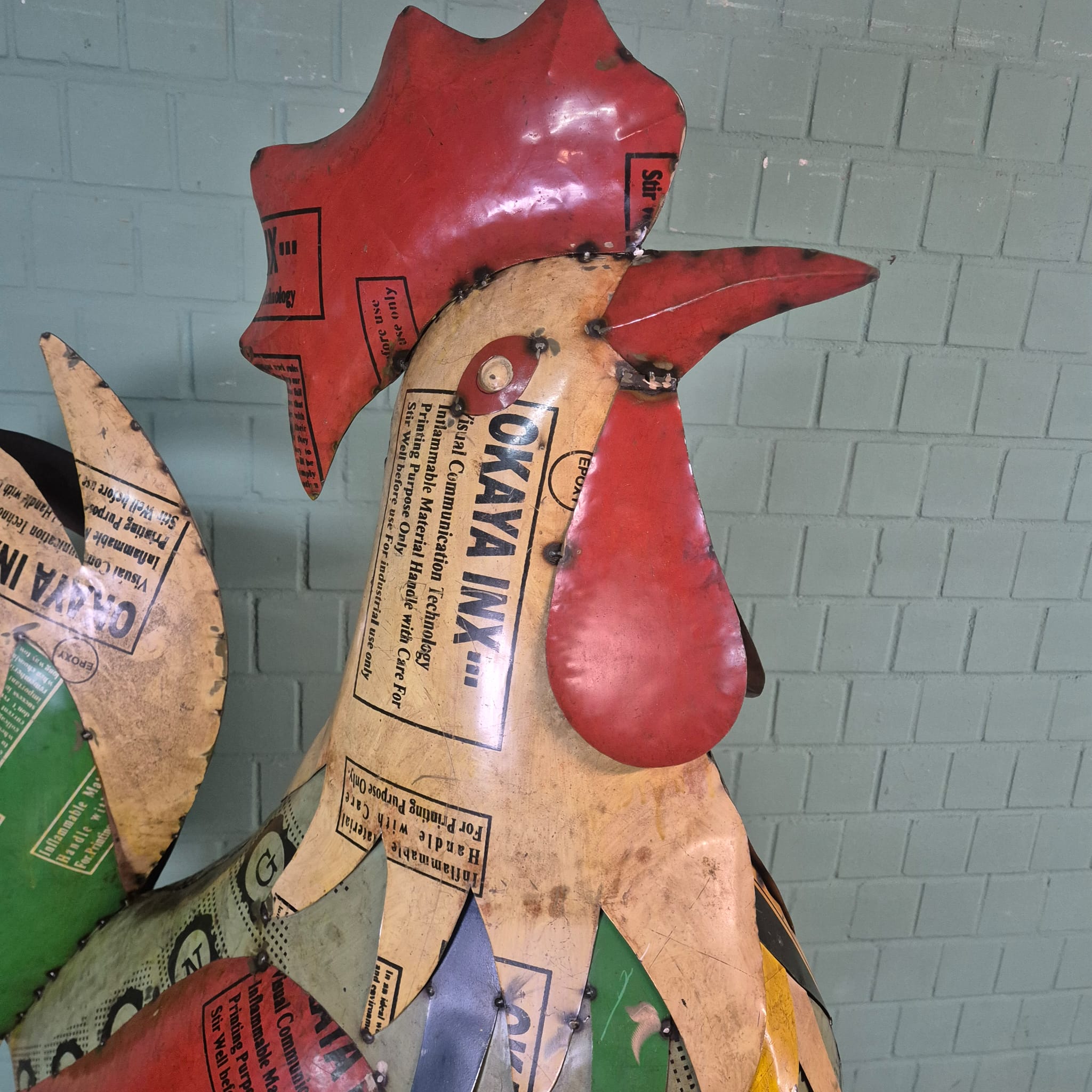 1.760 / 5.000 Decorative Rooster Tin 1.83 m - Image 16