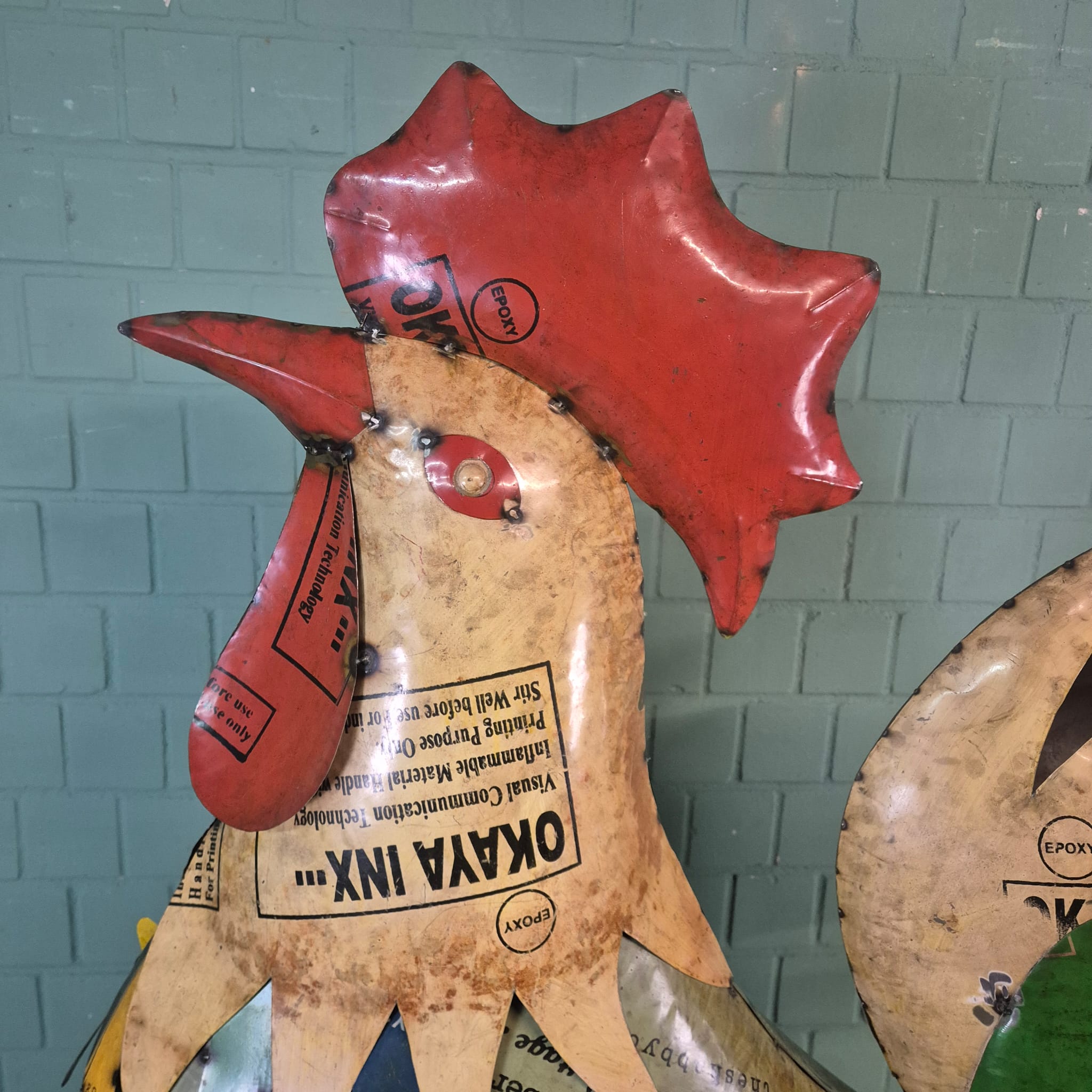 1.760 / 5.000 Decorative Rooster Tin 1.83 m - Image 17