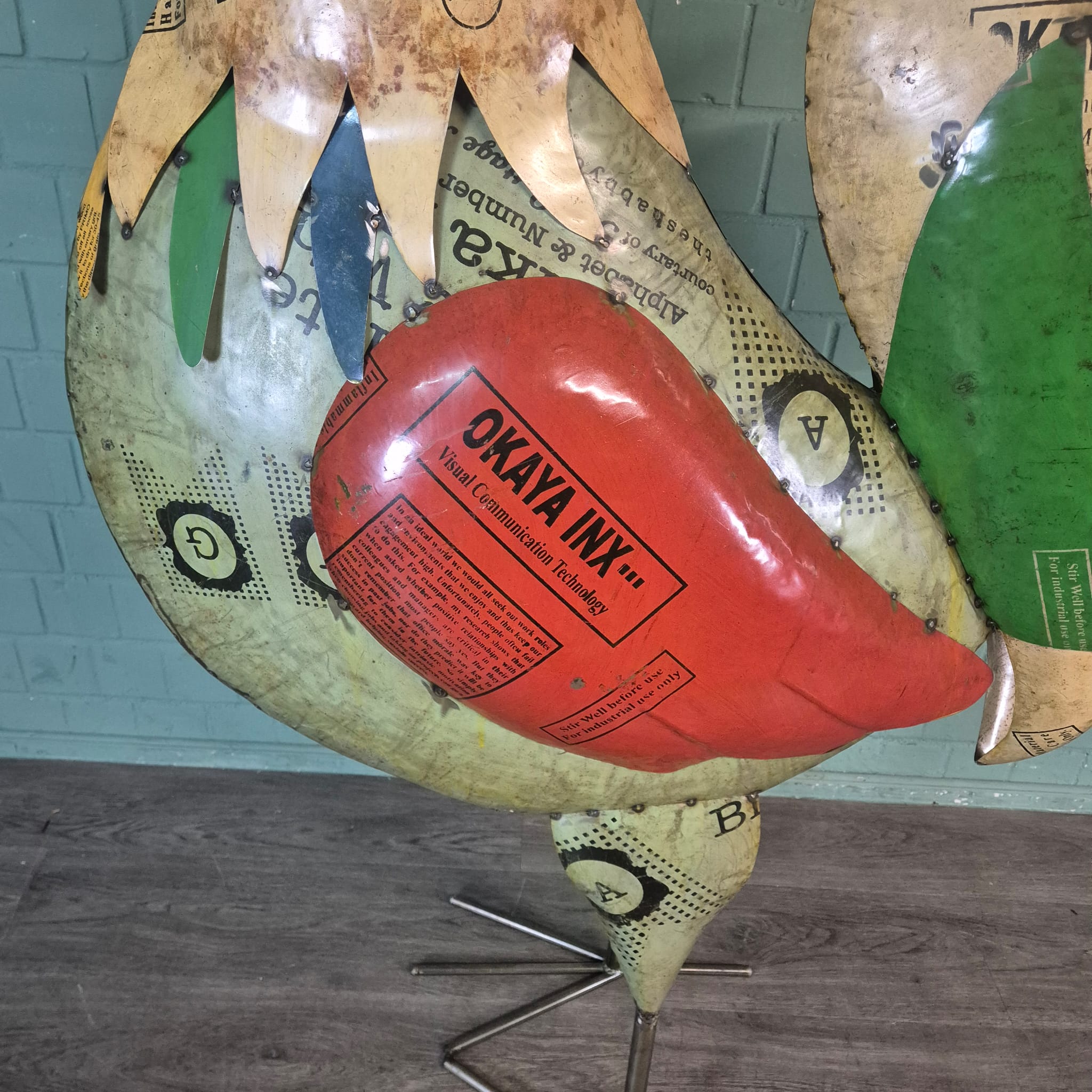 1.760 / 5.000 Decorative Rooster Tin 1.83 m - Image 18