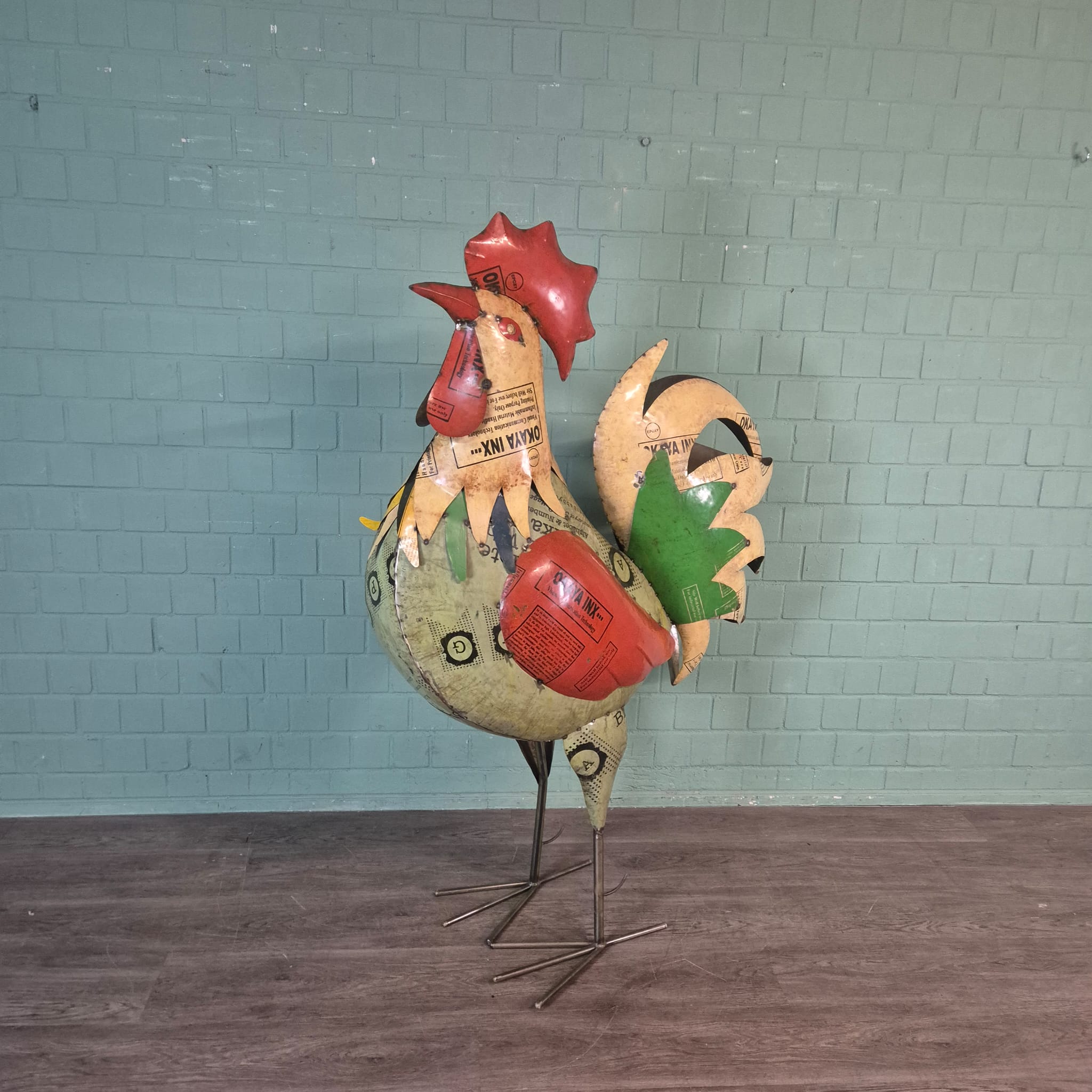 1.760 / 5.000 Decorative Rooster Tin 1.83 m - Image 6
