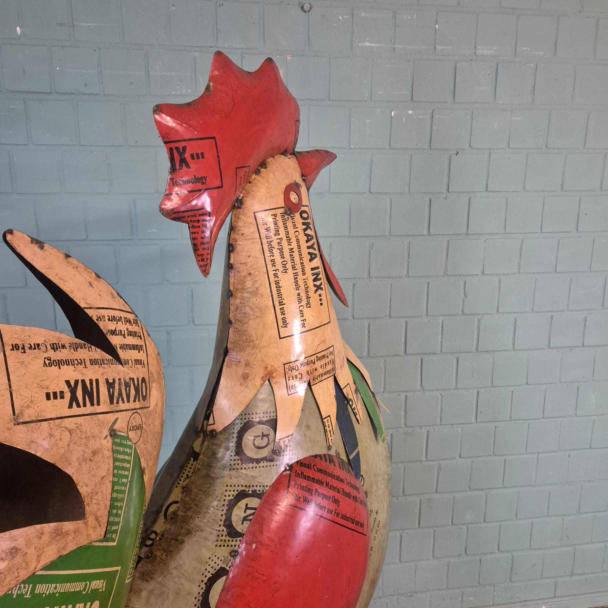 1.760 / 5.000 Decorative Rooster Tin 1.83 m - Image 12