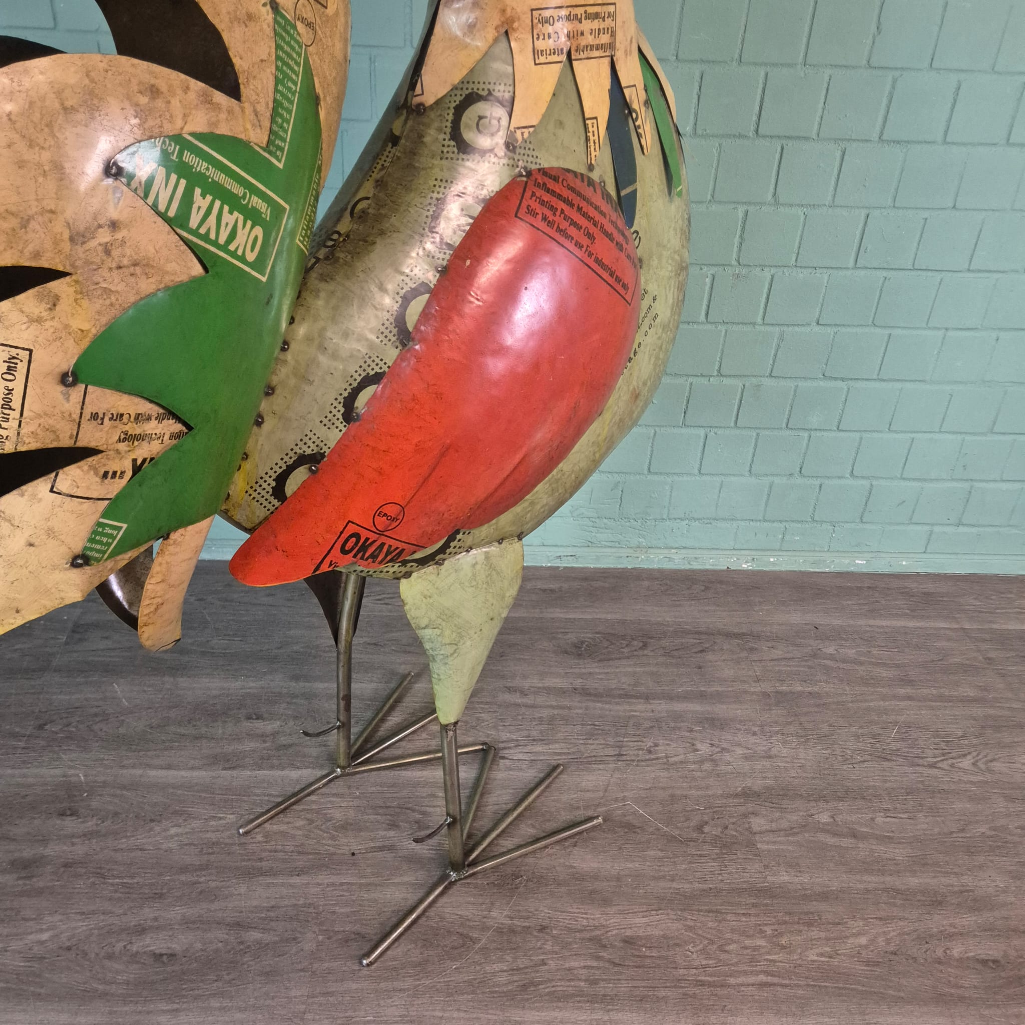 1.760 / 5.000 Decorative Rooster Tin 1.83 m - Image 11