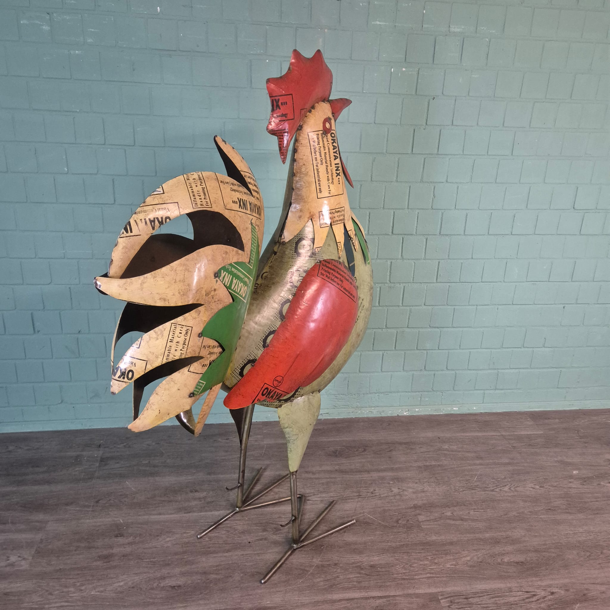 1.760 / 5.000 Decorative Rooster Tin 1.83 m - Image 8