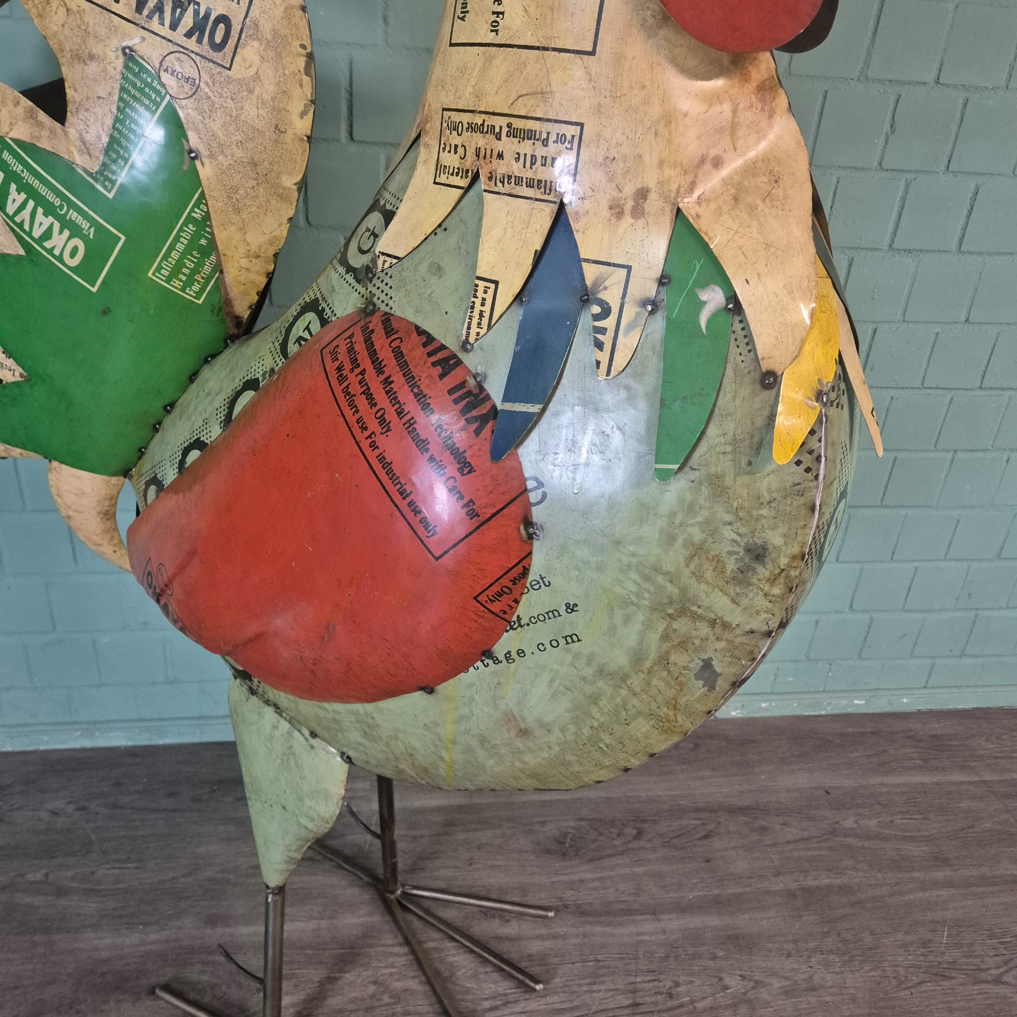 1.760 / 5.000 Decorative Rooster Tin 1.83 m - Image 15