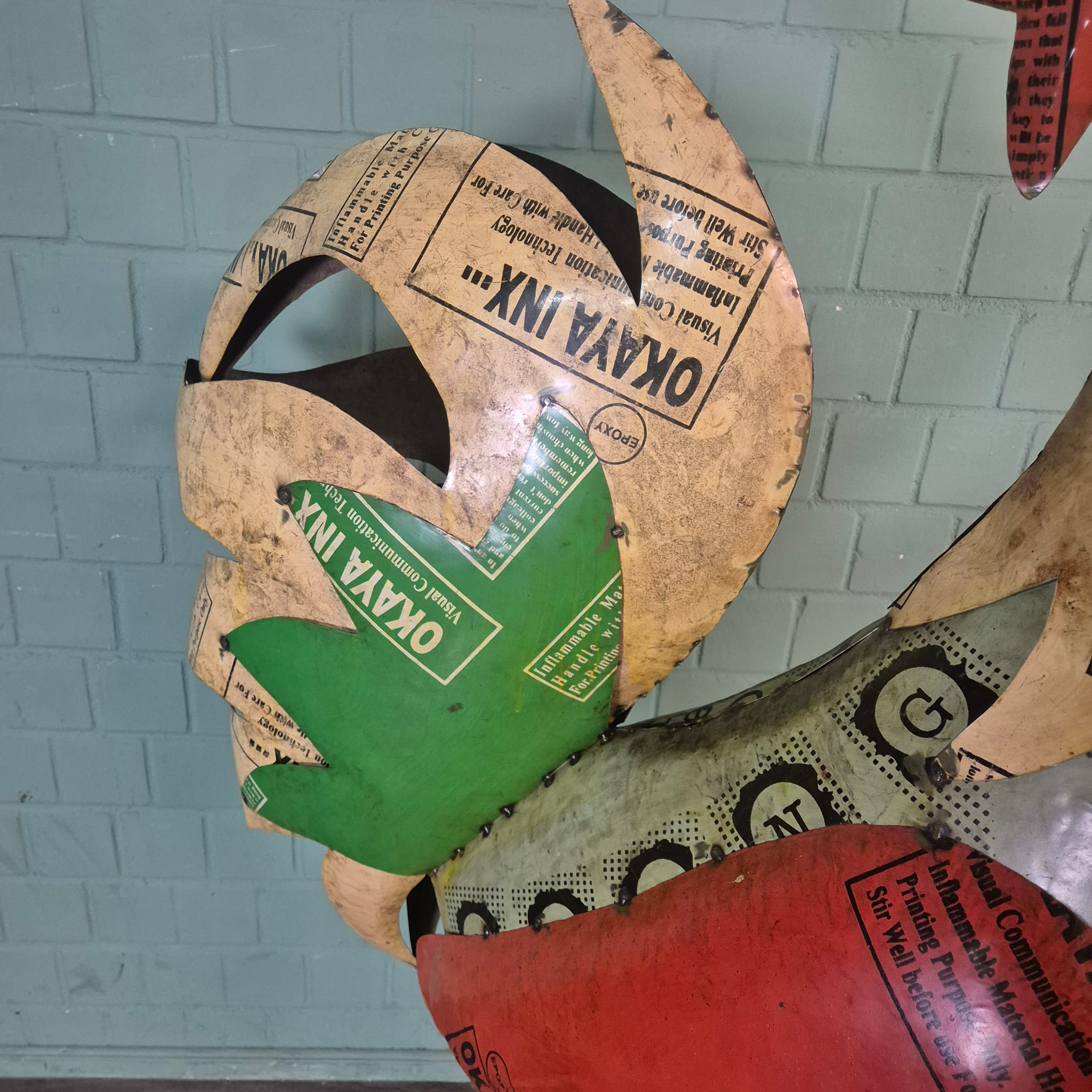 1.760 / 5.000 Decorative Rooster Tin 1.83 m - Image 13