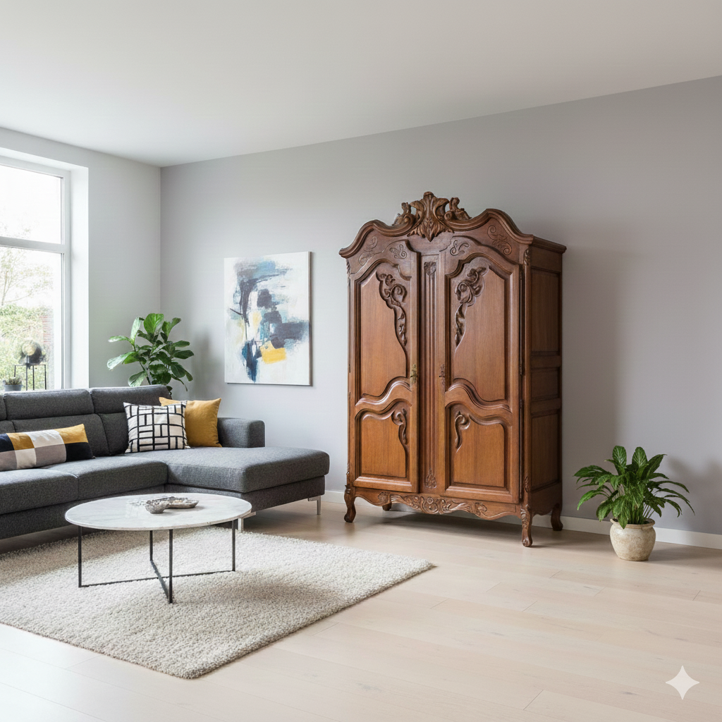 Wardrobe Neo-baroque Mahogany - Image 2