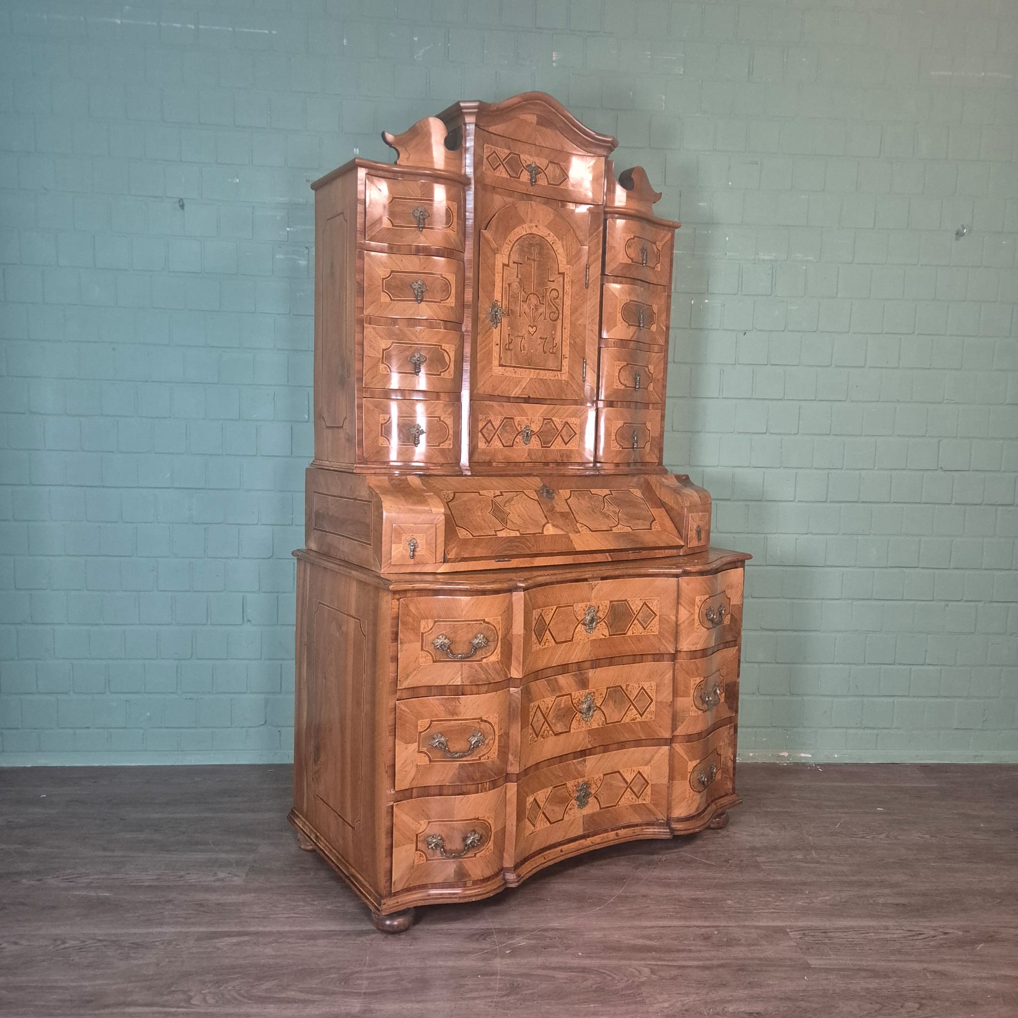 Tabernacle Secretary Tabernaclesecretary Baroque 1771 Walnut - Image 4