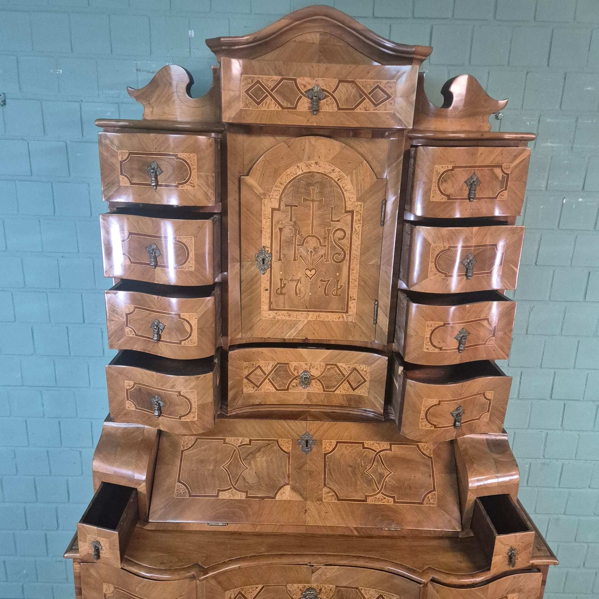 Tabernacle Secretary Tabernaclesecretary Baroque 1771 Walnut - Image 15