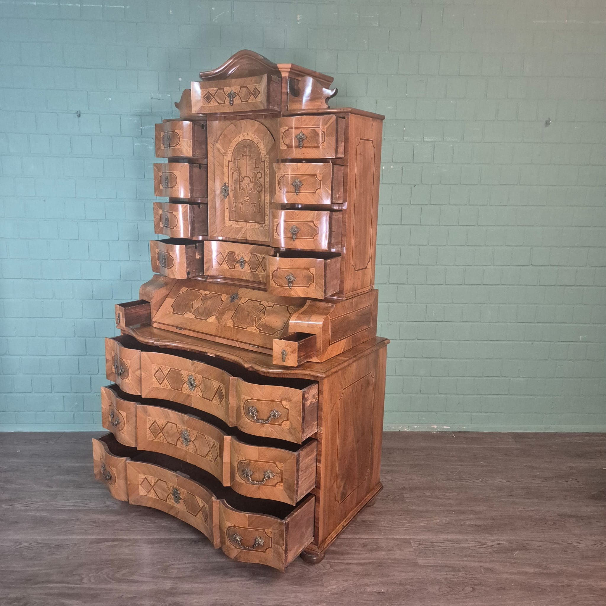 Tabernacle Secretary Tabernaclesecretary Baroque 1771 Walnut - Image 23