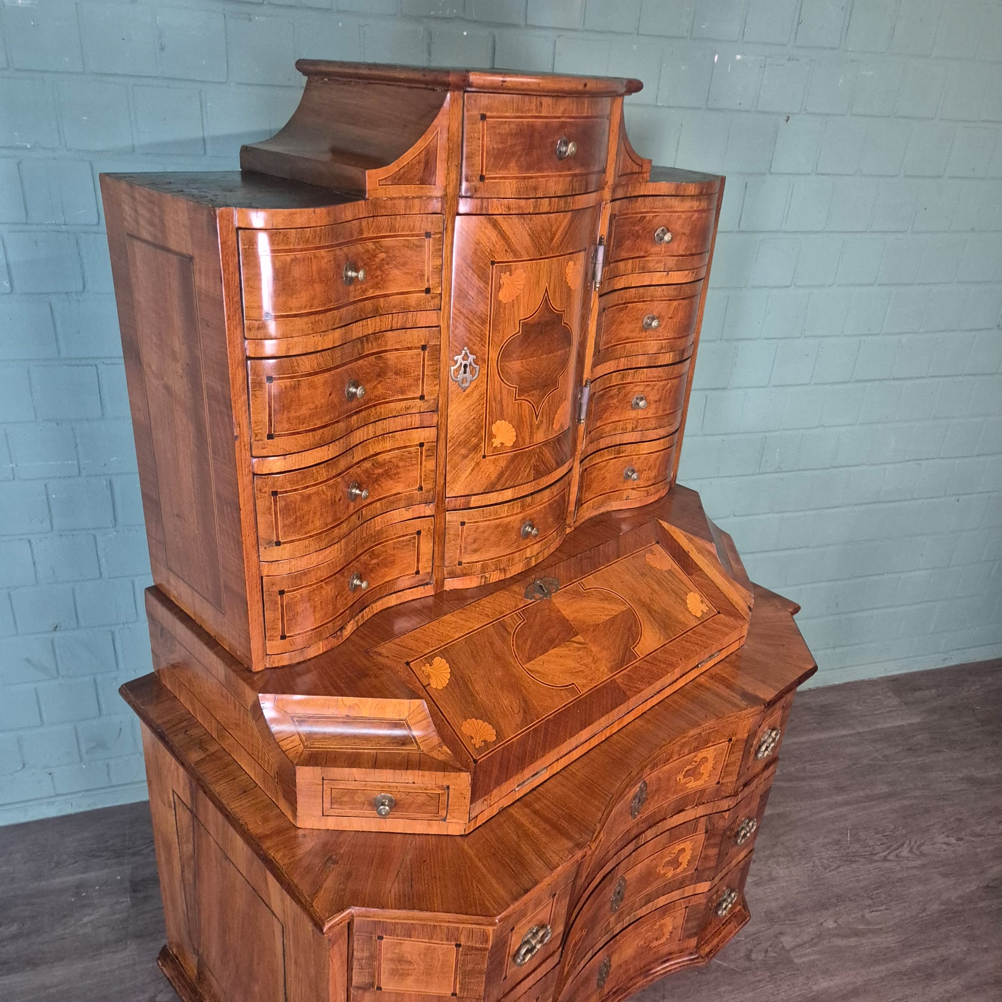 Tabernacle secretary Tabernaclesecretary Baroque 1770 Walnut - Image 6