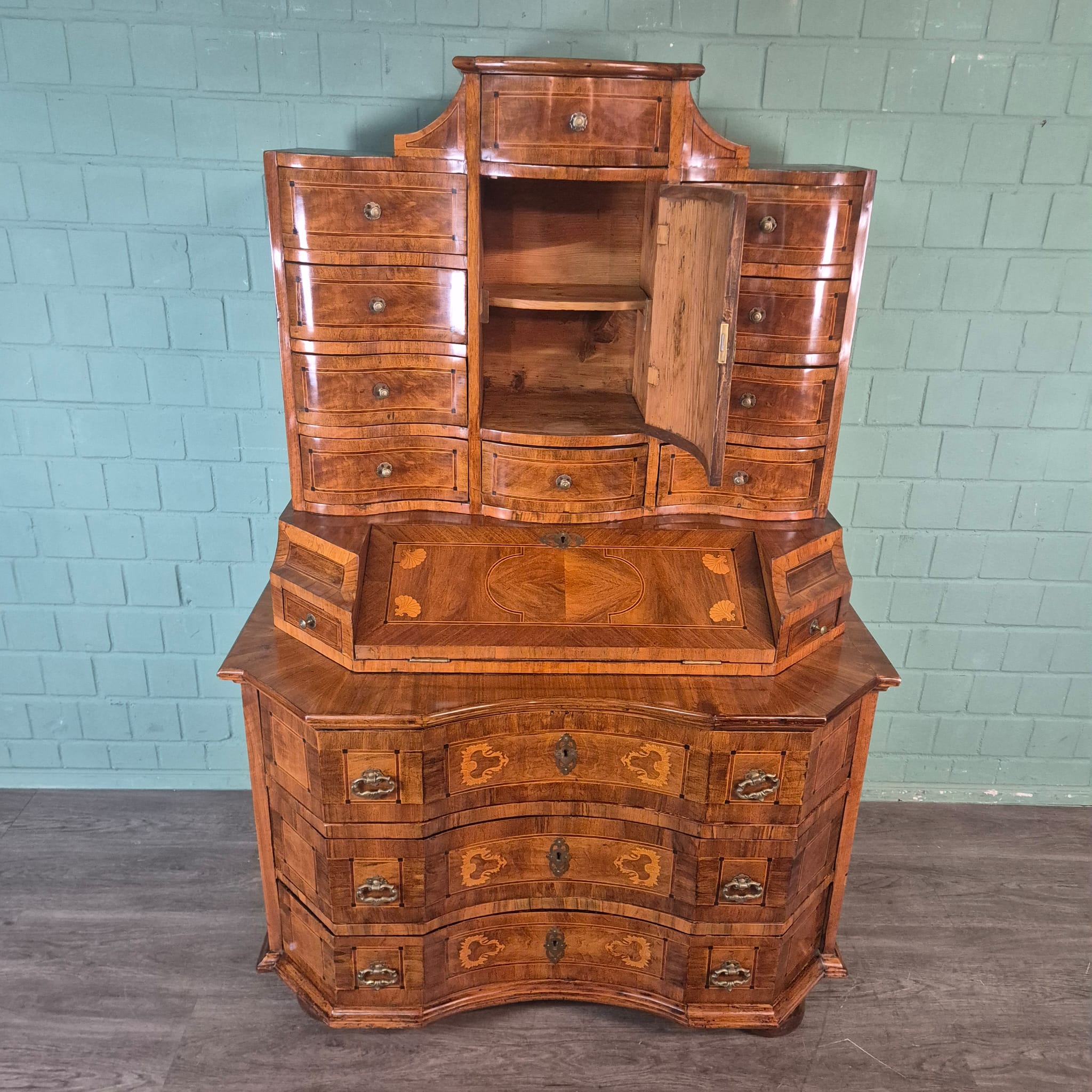 Tabernacle secretary Tabernaclesecretary Baroque 1770 Walnut - Image 16